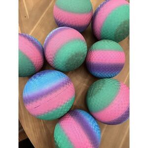 Playground Ball 9” Blue Green Purpl Mini Exercise Ball Fitness Yoga Core Tie Dye